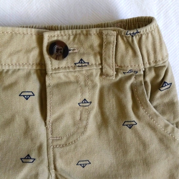 carter's sailboat print cotton twill chinos pants 3 months baby boy - Picture 2 of 4